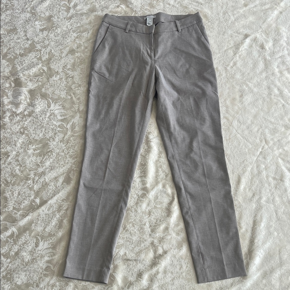 H&M Taupe Dress Pants Women’s Size 6 Slim Fit Ankle Career Work Trousers